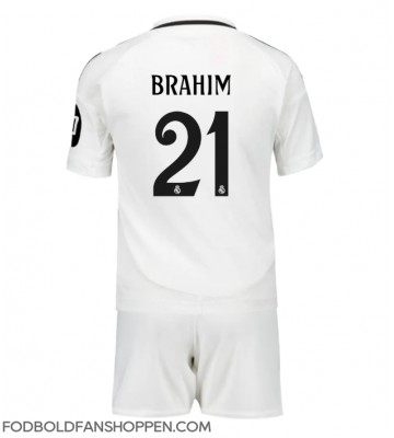 Real Madrid Brahim Diaz #21 Hjemmebanetrøje Børn 2024-25 Kortærmet (+ Korte bukser)